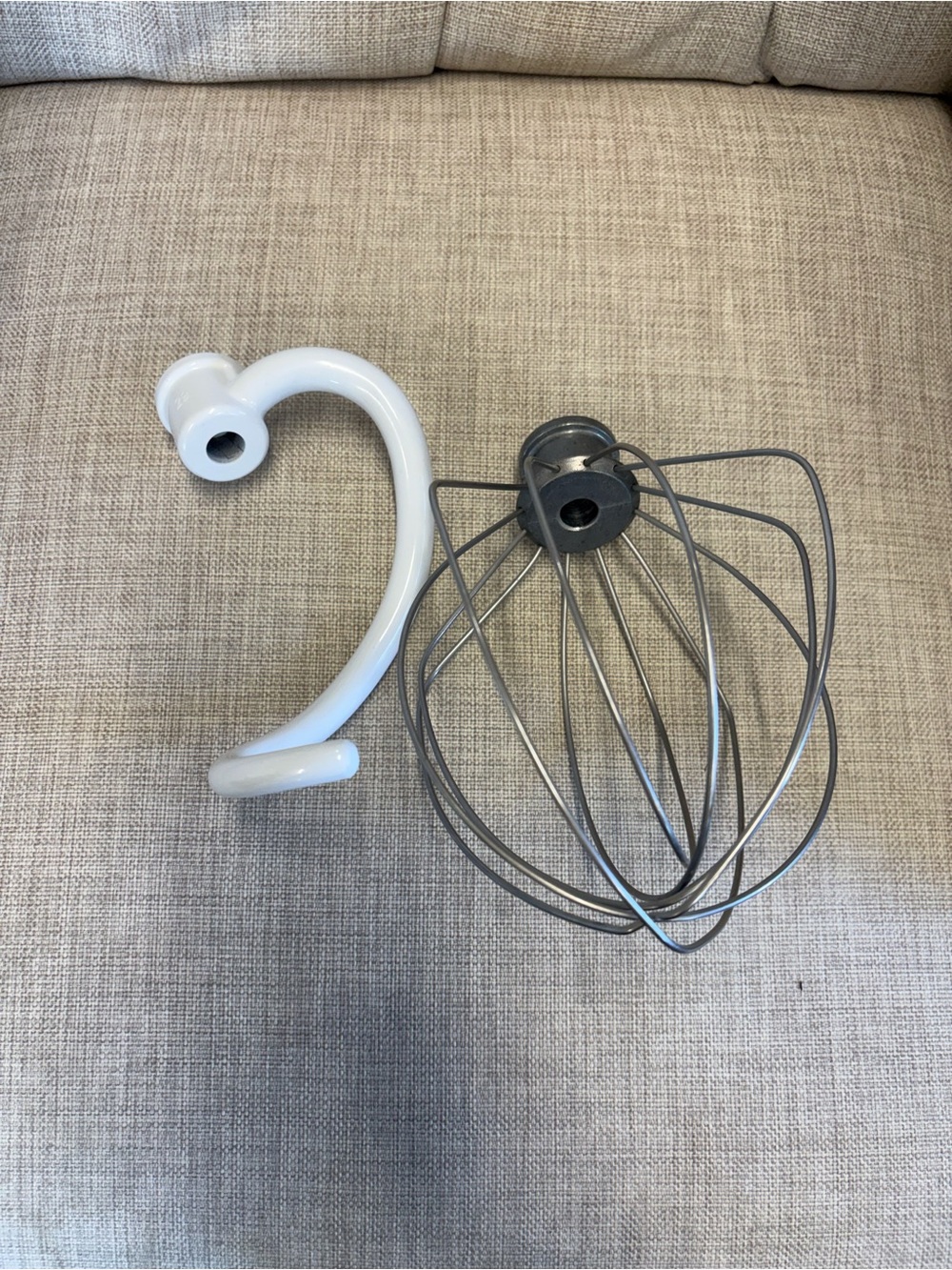 Kitchen aid Stand Mixer Dough Hook and 6 Whisk Attachments